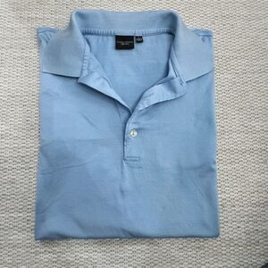 Fairway & Greene Signature Men's Golf Polo 100% Mercerized Cotton Blue Size L